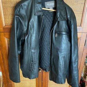 Black leather jacket